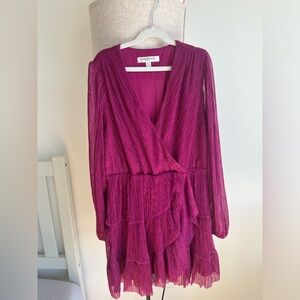 Forever new magenta shimmer mini dress